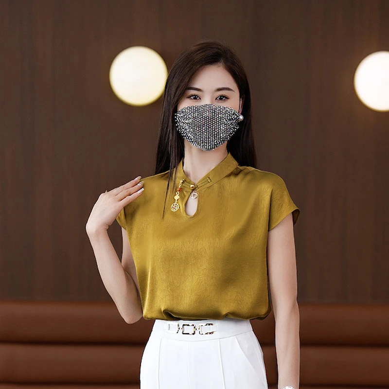 休闲修身中国风韩版百搭夏季气质春夏小衫时尚套装洋气女装上衣