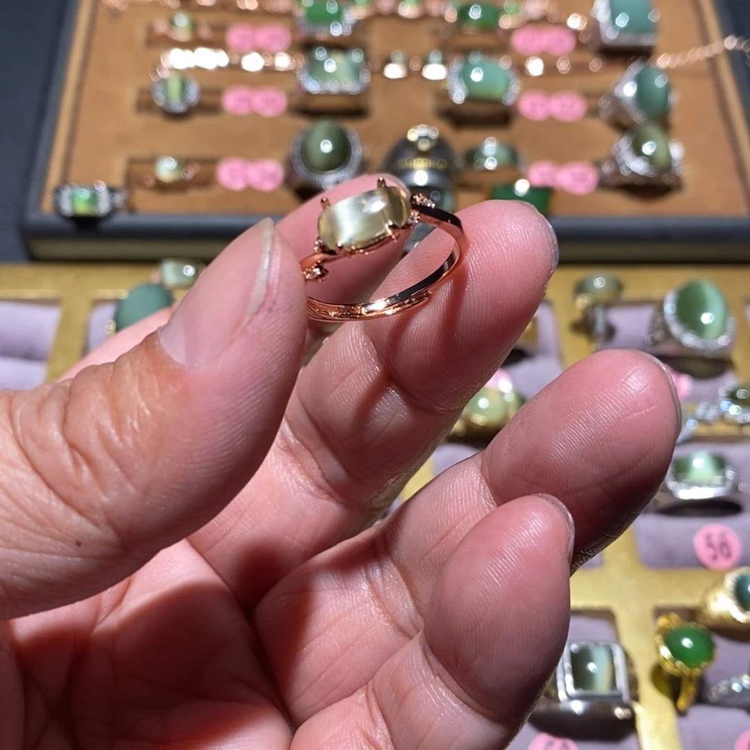 和田玉（碧玉）戒指未镶嵌