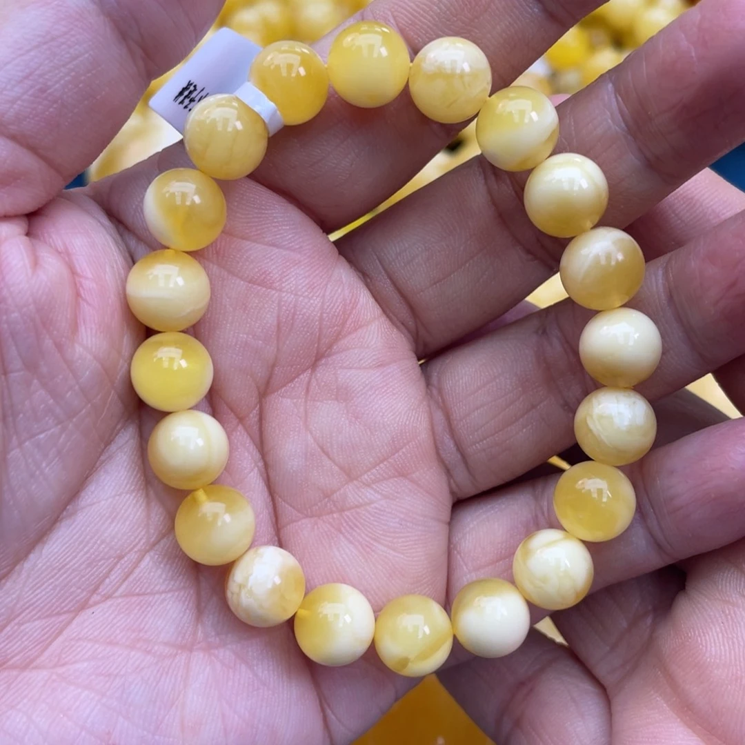 琥珀裸石未镶嵌琥珀蜜蜡9m m