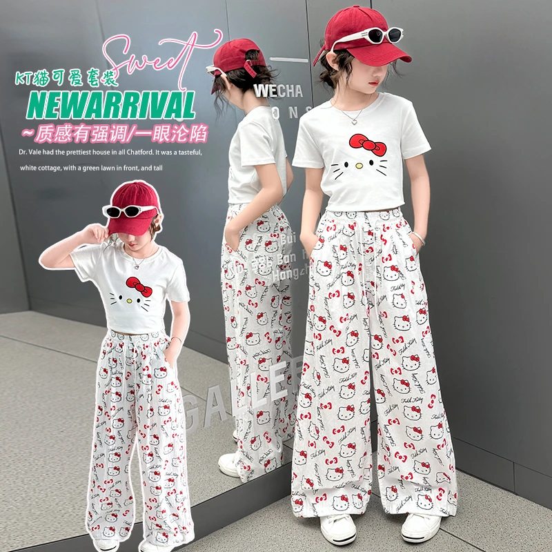 女童夏装套装2025新款6-12岁15岁中大童休闲洋气潮流小女孩两件套