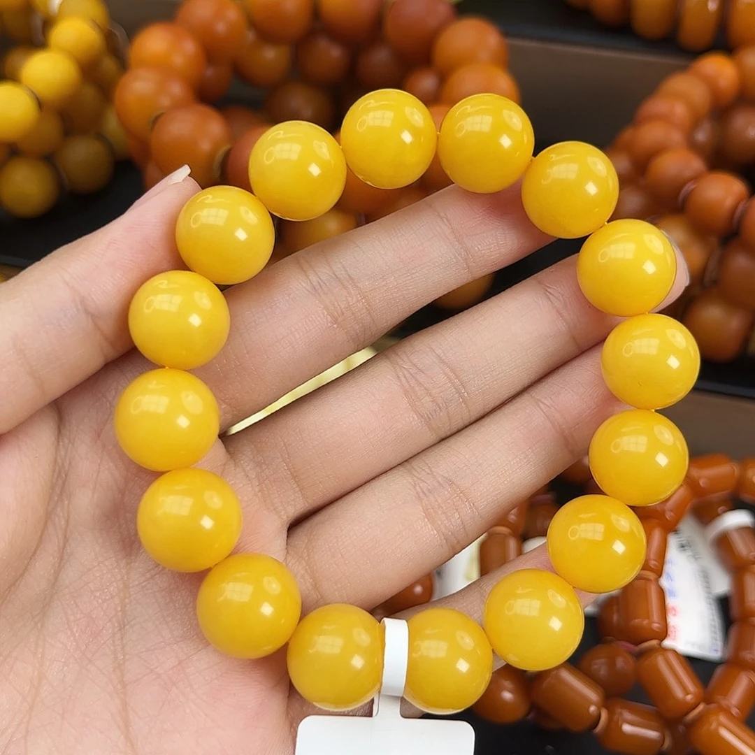 未镶嵌琥珀手链蜜蜡