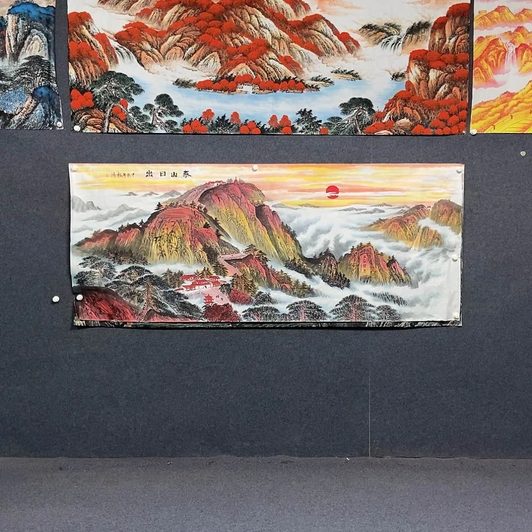 国画小八尺山水一副