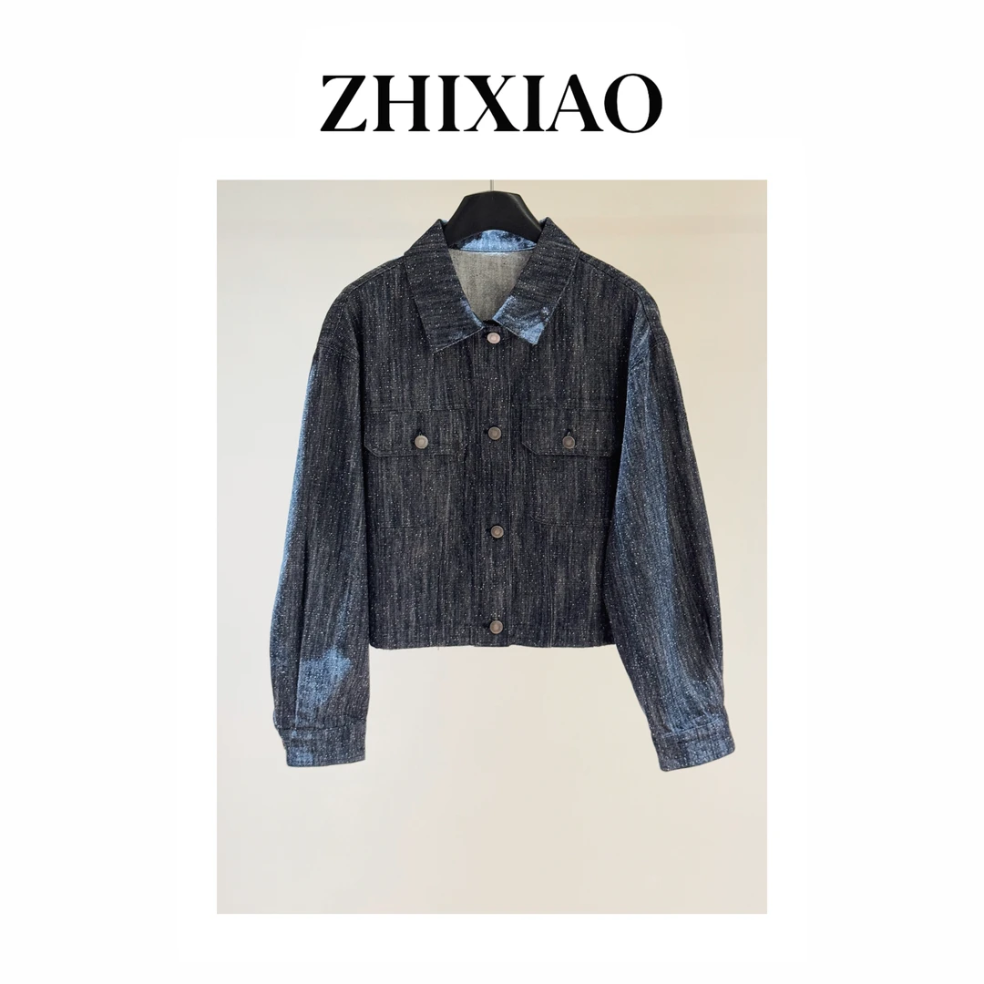 【ZHIXIAO】秋冬新款：白点牛仔套装TR956