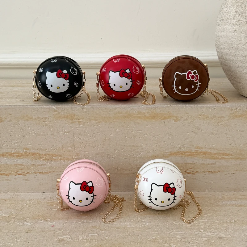 2026新款可爱卡通猫咪小巧球形包小女孩甜美洋气百搭链条斜挎包潮