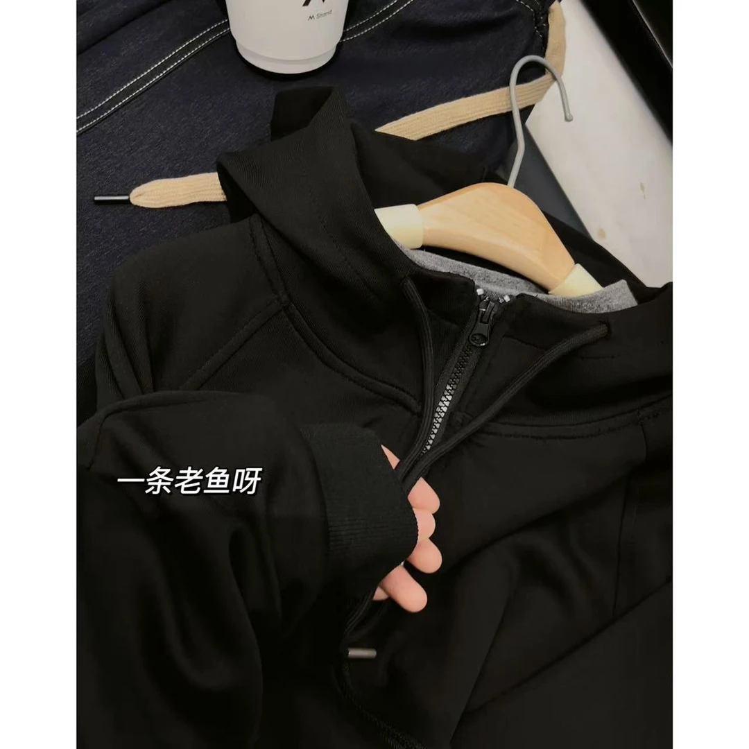 M 春季新款拉链连帽卫衣外套女