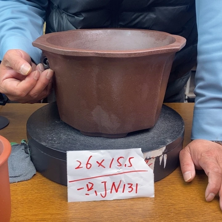 紫砂花盆货号一只JN131