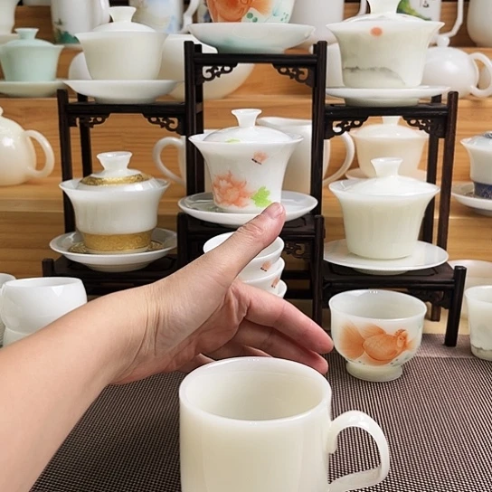 瓷片高档皙白玉瓷咖啡杯200cc