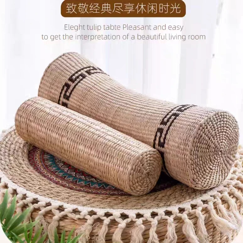 手工草编枕头天然蒲草编织枕凉枕成人颈椎枕养生保健安眠藤草靠枕