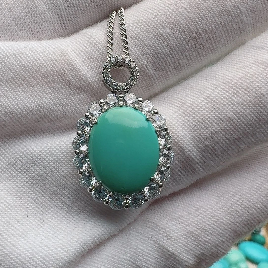 绿松石银S925镶嵌配饰