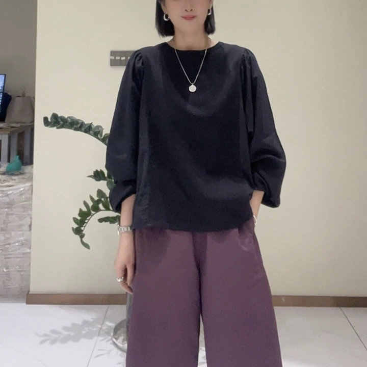 【心依阁铭品】8809韩版早秋花包长袖上衣