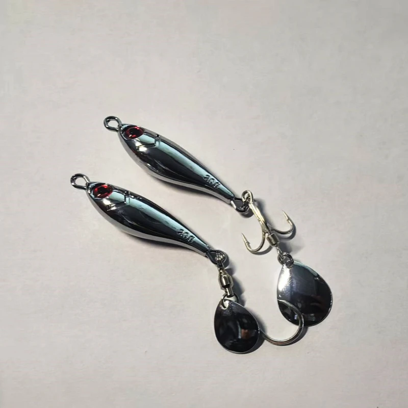 10只装 远投旋转亮片路亚饵电镀铁板沉水假饵海钓翘嘴鲈鳜鲅鱼饵