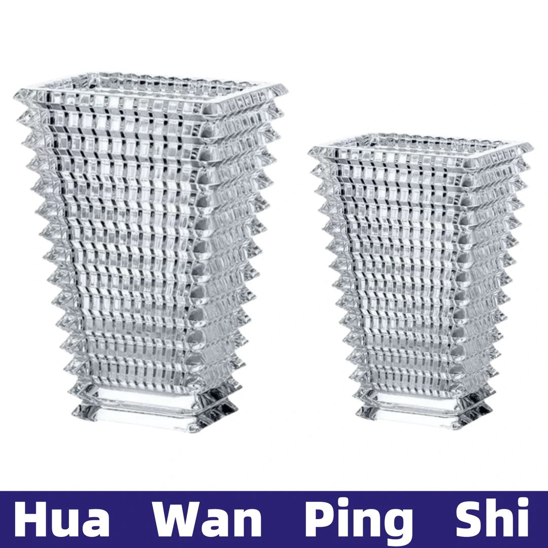 北欧ins风璀璨透明水晶玻璃花瓶大号水培重工插花器家居宿舍摆件