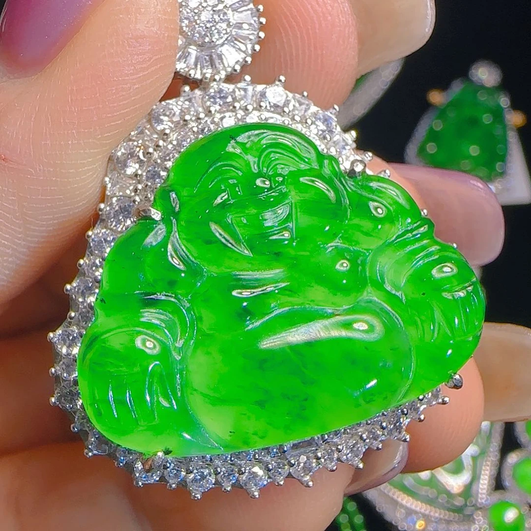 翡翠吊坠(赠链)银S925镶嵌