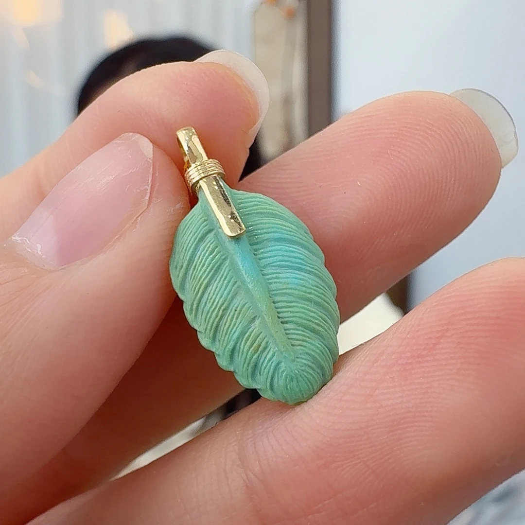 绿松石18K金镶嵌珠宝奇石