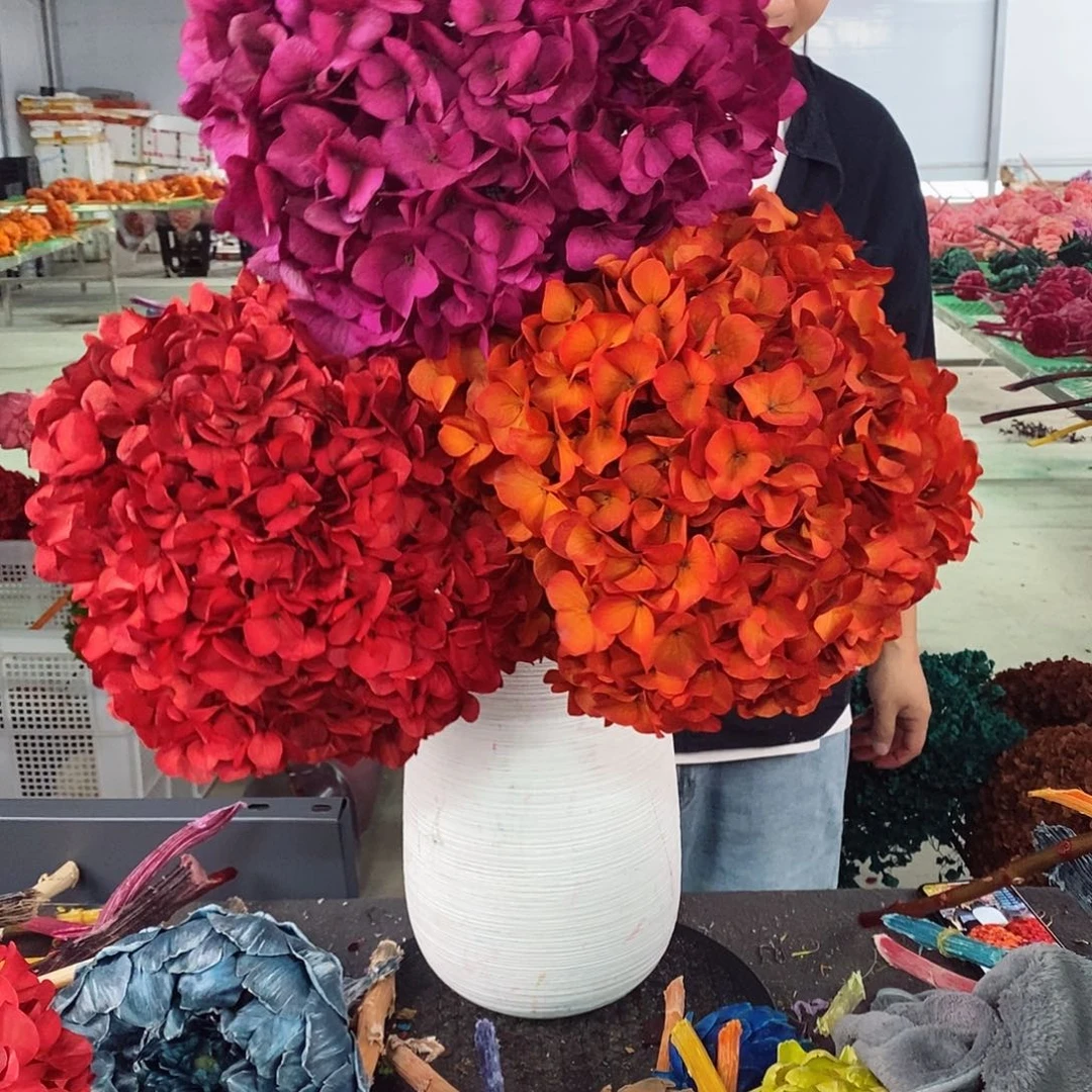 大叶绣球永生花混搭3支019