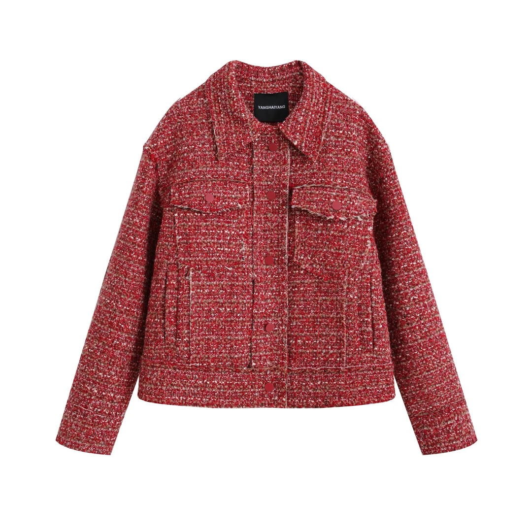 【邵邵专属】YANGHAIYANG 粗花呢小香棉服