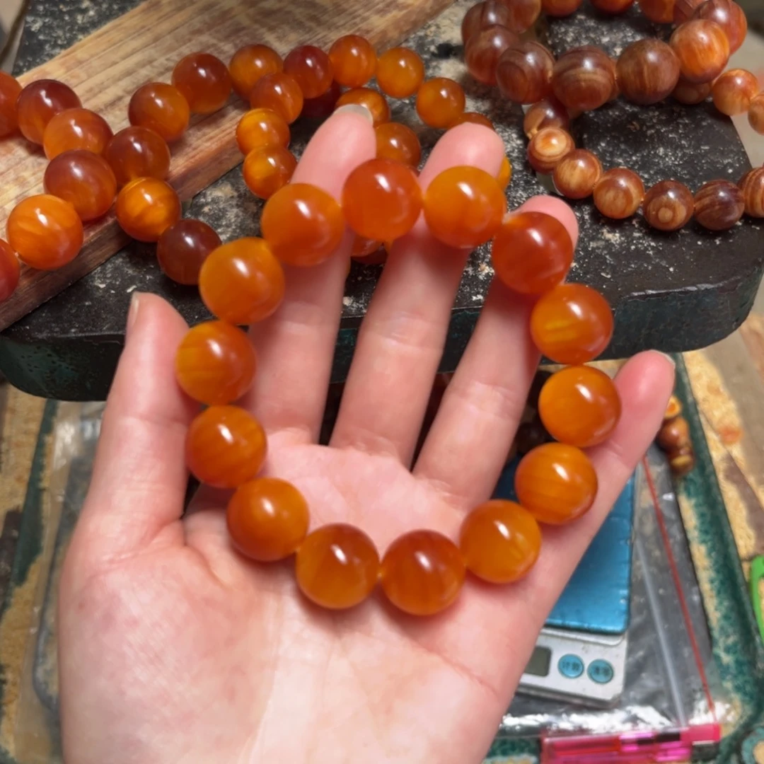 松木（琥珀木）手串/手链1.6包浆