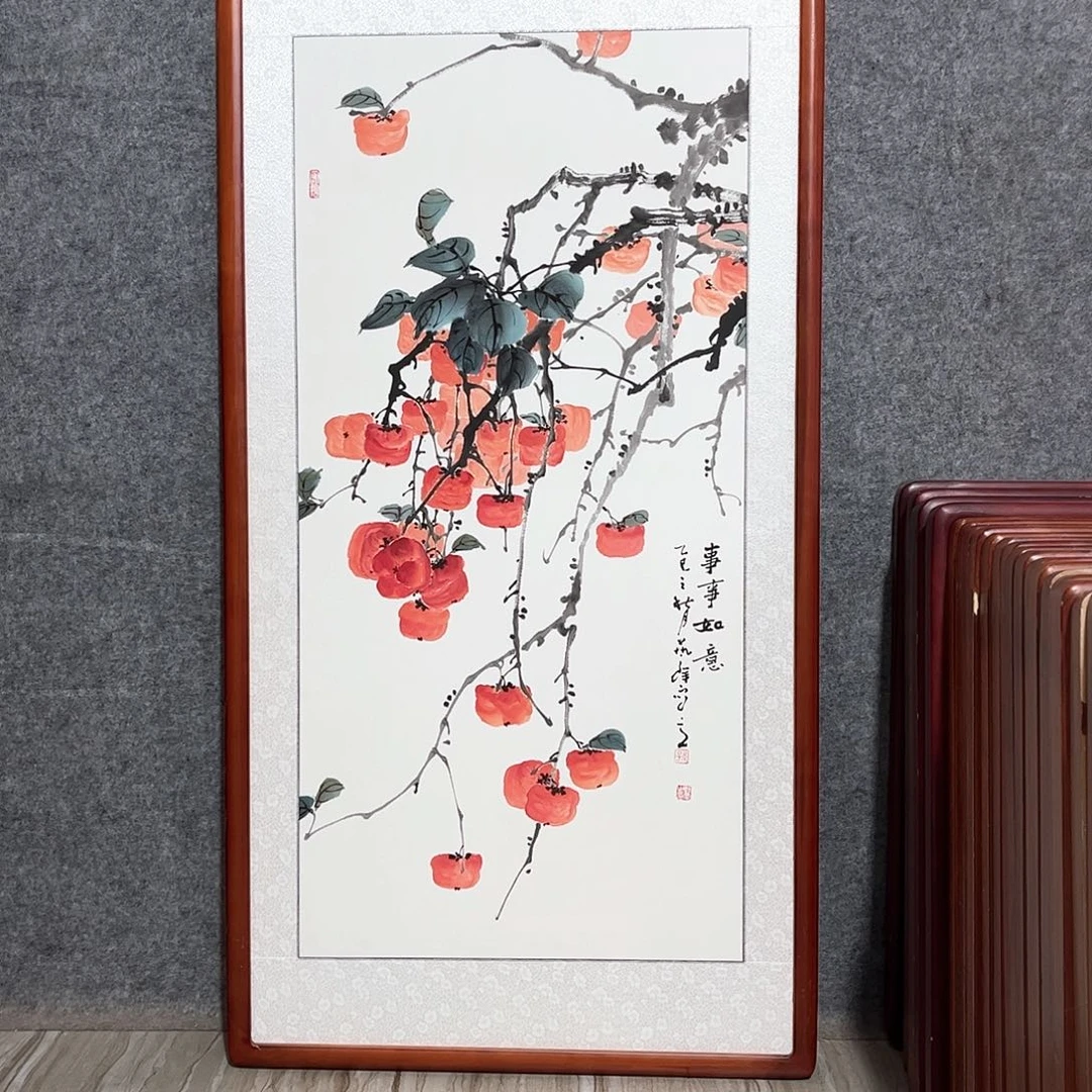 国画书画作品带框63×123