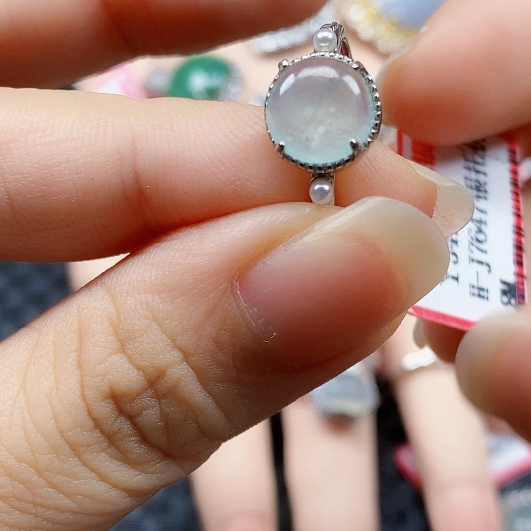 翡翠银S925镶嵌戒指