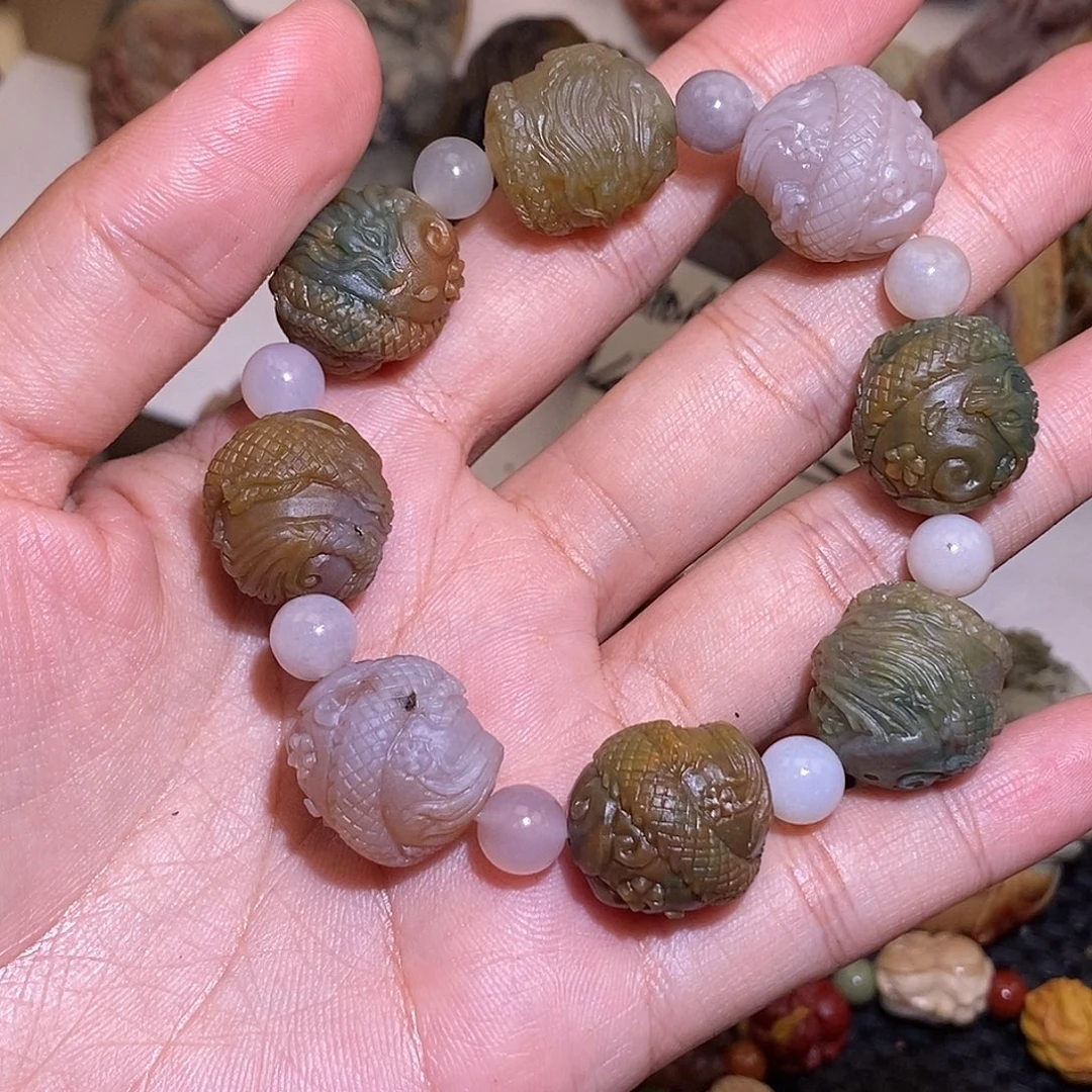 石英质玉（阿拉善玉）未镶嵌手链