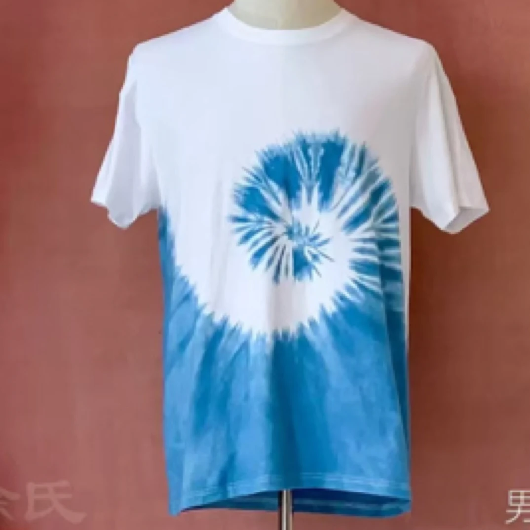 大理  手工扎染男士短袖情侣装