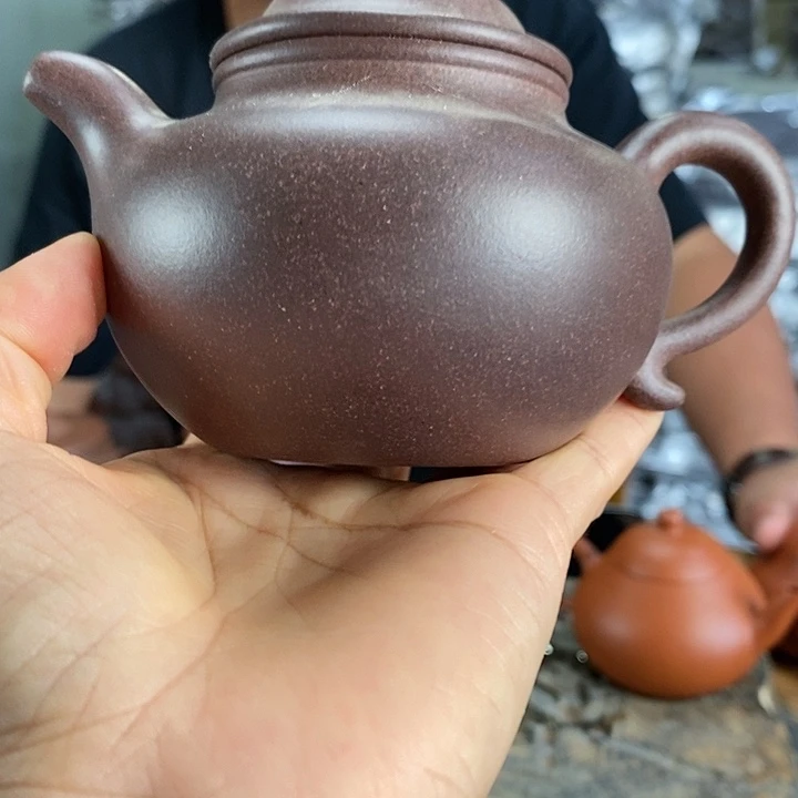 觉***者茶壶紫砂老天青莲子210左右的容量微瑕不退不换