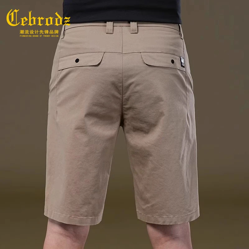 法国Cebrodz休闲短裤男士5分合体直筒中裤2025新款夏季薄款休闲裤