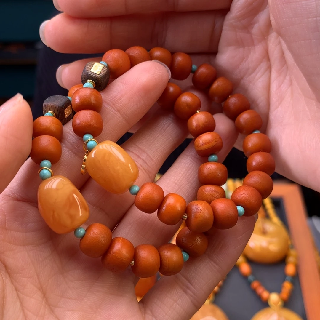 蜜蜡未镶嵌手串多样性发一