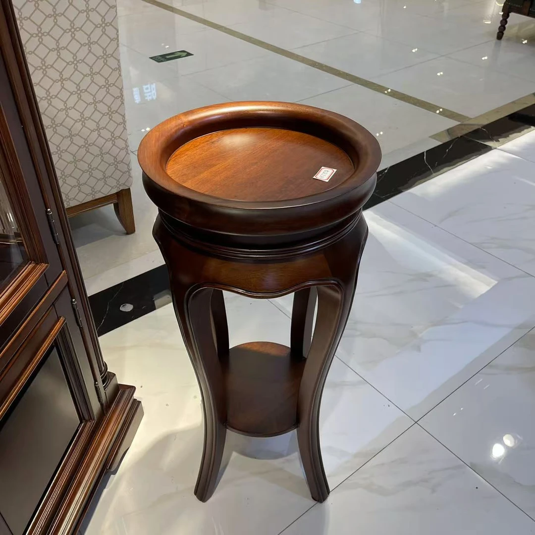 8806 花架美式复古客厅花几 380*380*820