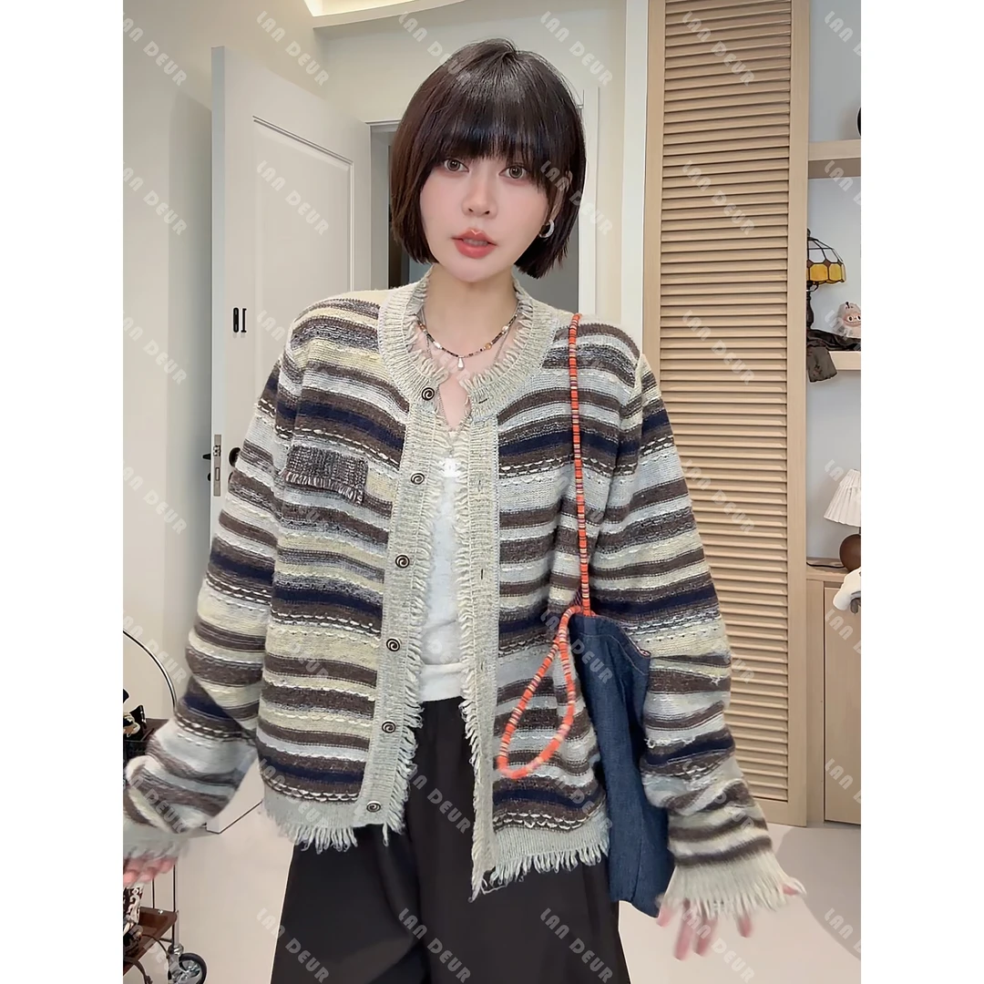 JIUJIU【奇迹暖暖】绵羊毛山羊绒时尚设计感小众软糯百搭秋款毛针织