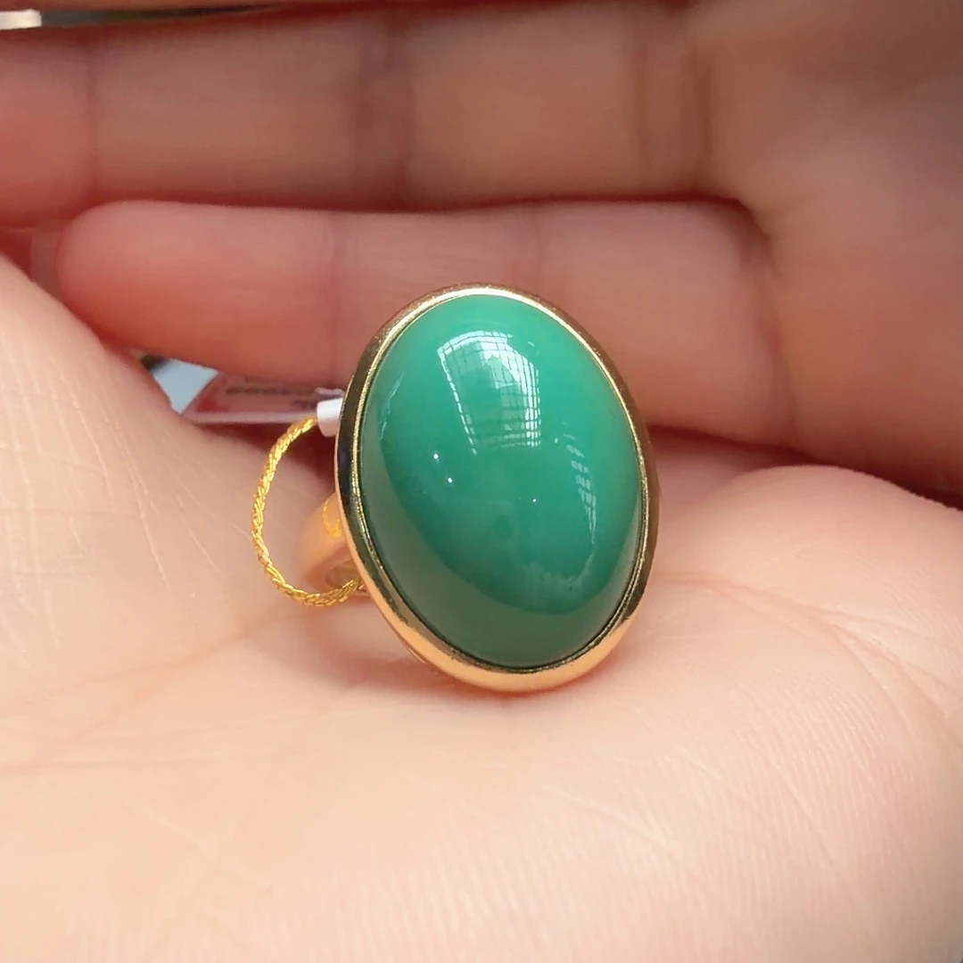 绿松石银S925镶嵌戒指