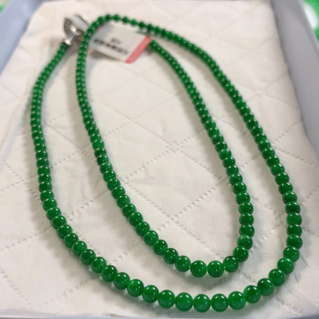 翡翠未镶嵌颈饰项链