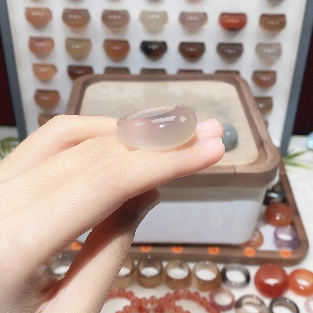 玛瑙/玉髓未镶嵌戒指港18