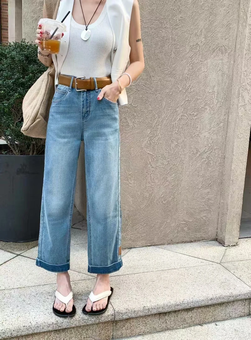 【芸姐】T11830必入款视觉显瘦十斤的薯条裤