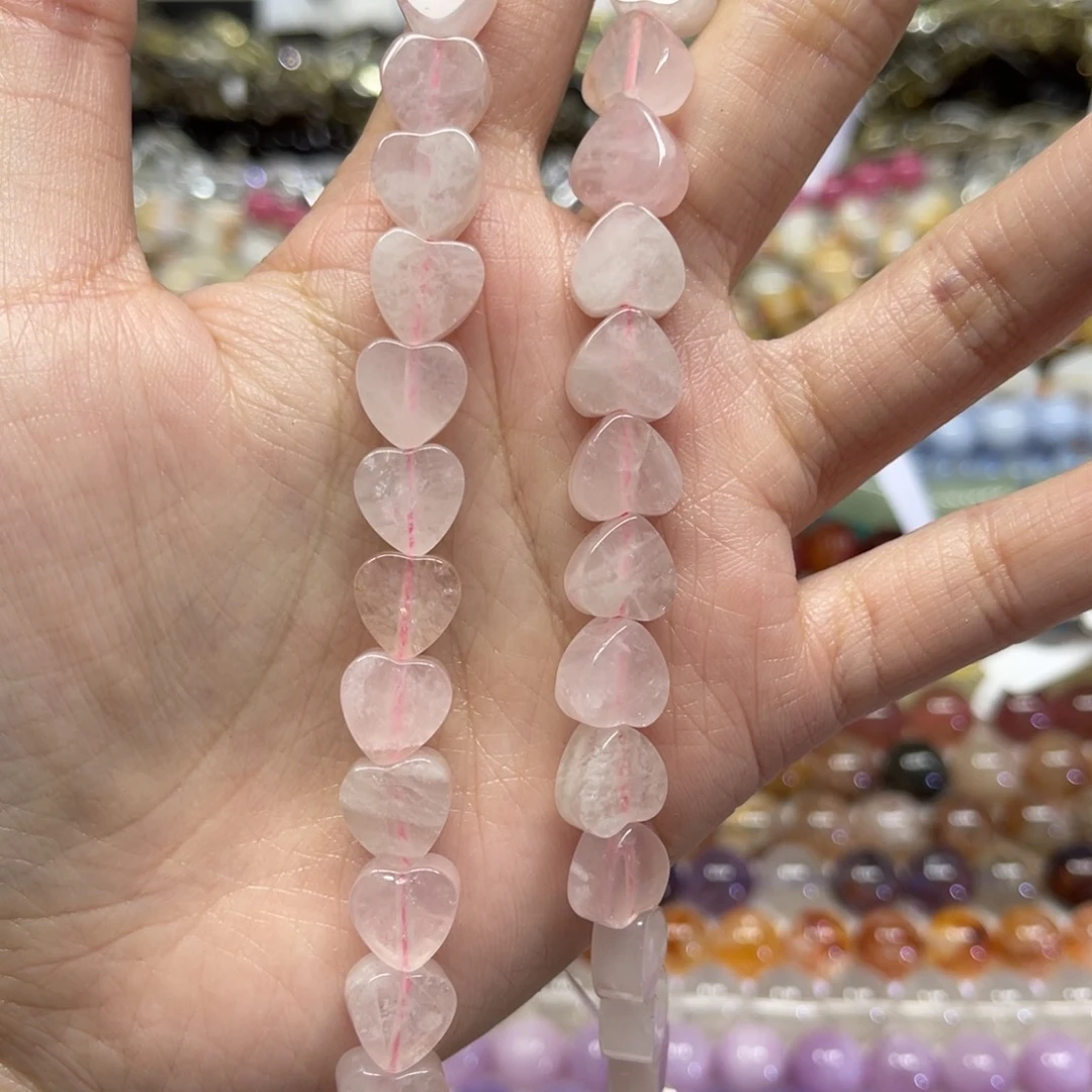 玛瑙/玉髓未镶嵌颈饰天然粉水卡10长条38厘米