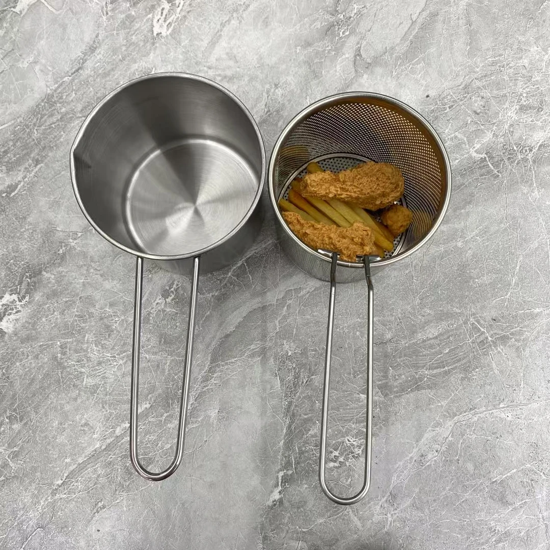 不锈钢油炸锅1套必备轻奢现代高级感简约户外烧烤用品【汤家限定】
