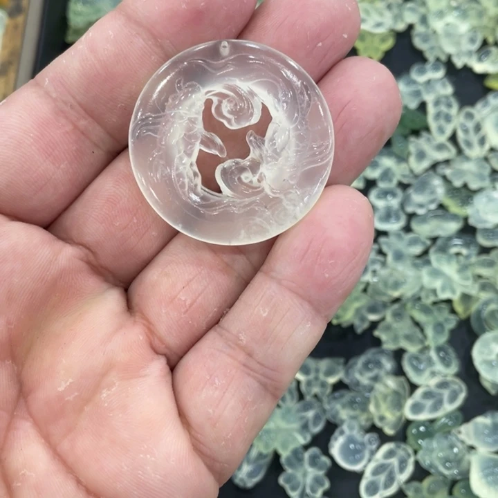 蛇纹石玉合金颈饰