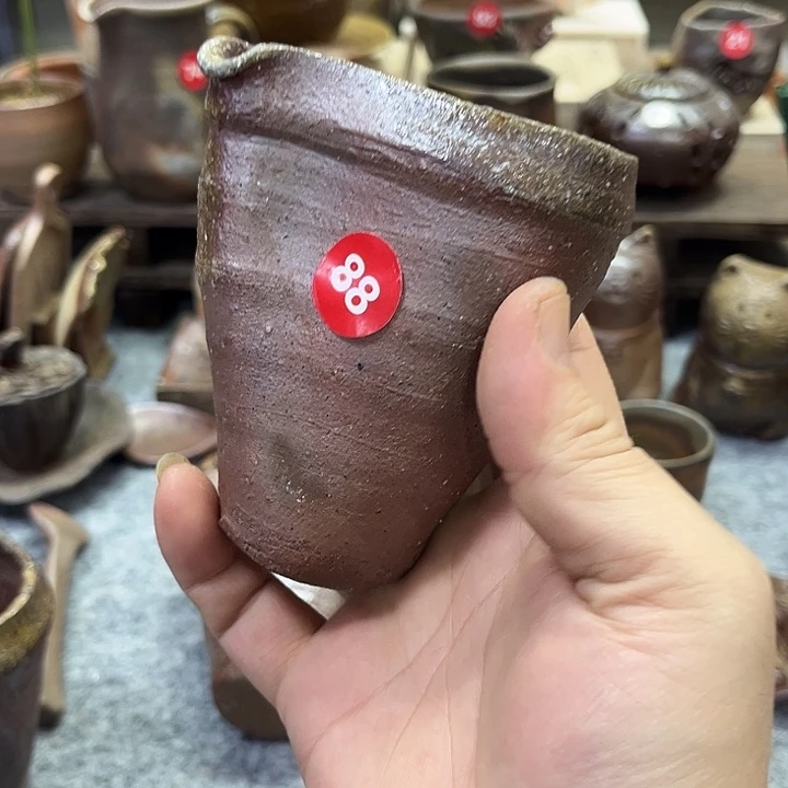 璃***】瓷片备前茶杯茶壶茶盘