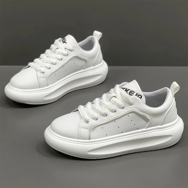 okkdey鞋子男款厚底增高小白鞋复古开车男鞋时尚百搭休闲鞋