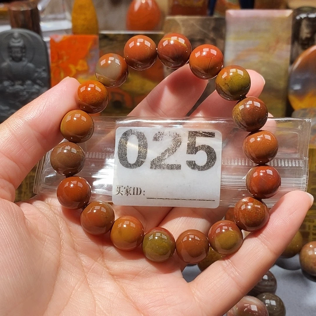 硅化玉天然北票硅化玉手串未镶嵌