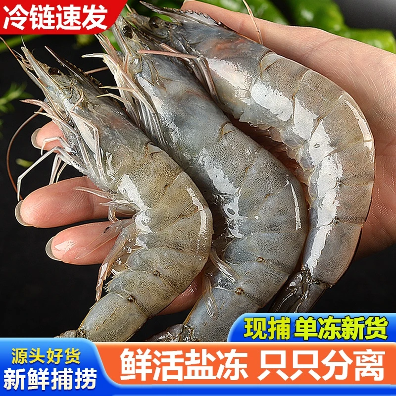 20-30厄瓜多尔大虾虾盐冻大虾生鲜虾类海鲜基围虾速冻青对活虾