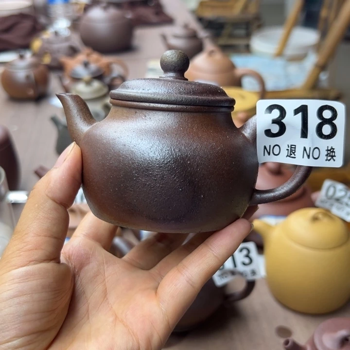紫砂茶壶紫泥半手180