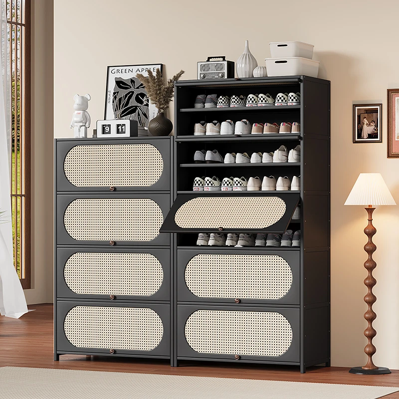 中古风鞋柜新款2025爆款家用门口多层大容量室内窄入户玄关鞋架子