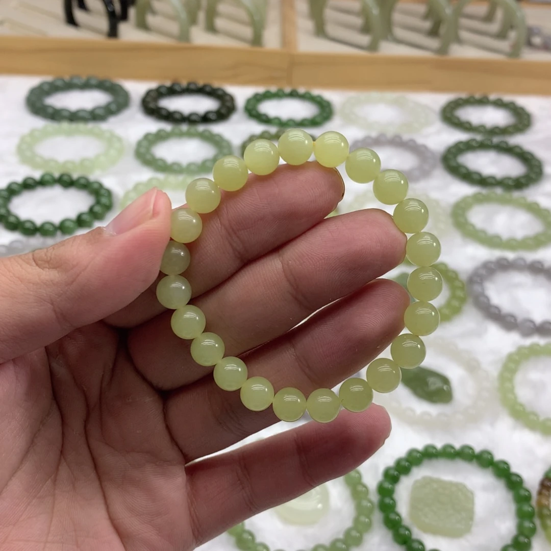 和田玉未镶嵌手串（黄口8）