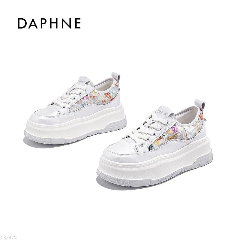 Daphne/达芙妮春季爆款百搭高级感厚底增高网红时尚休闲鞋CK2479