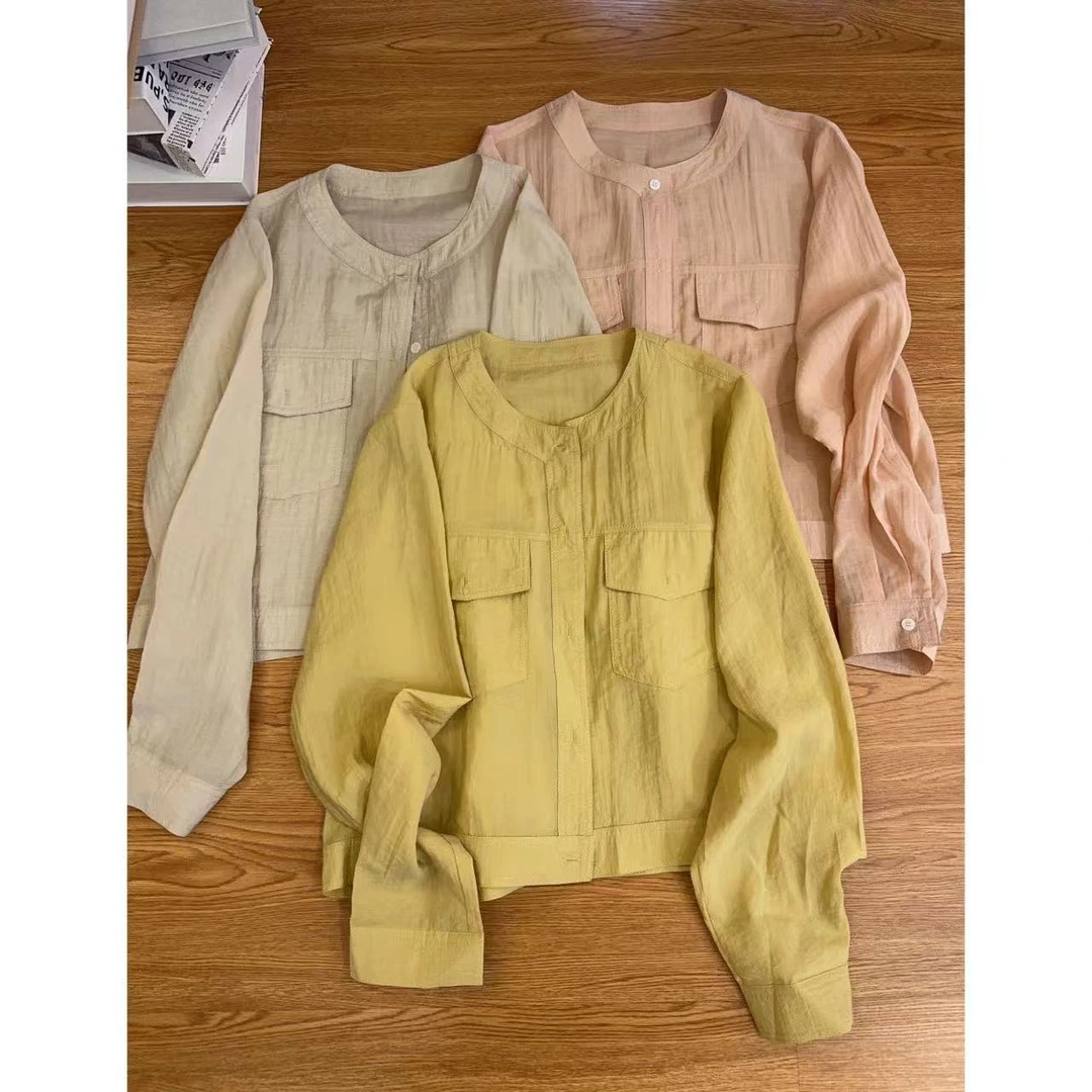 苗苗家 【福福款只出不进】 气质薄款圆领防晒外套