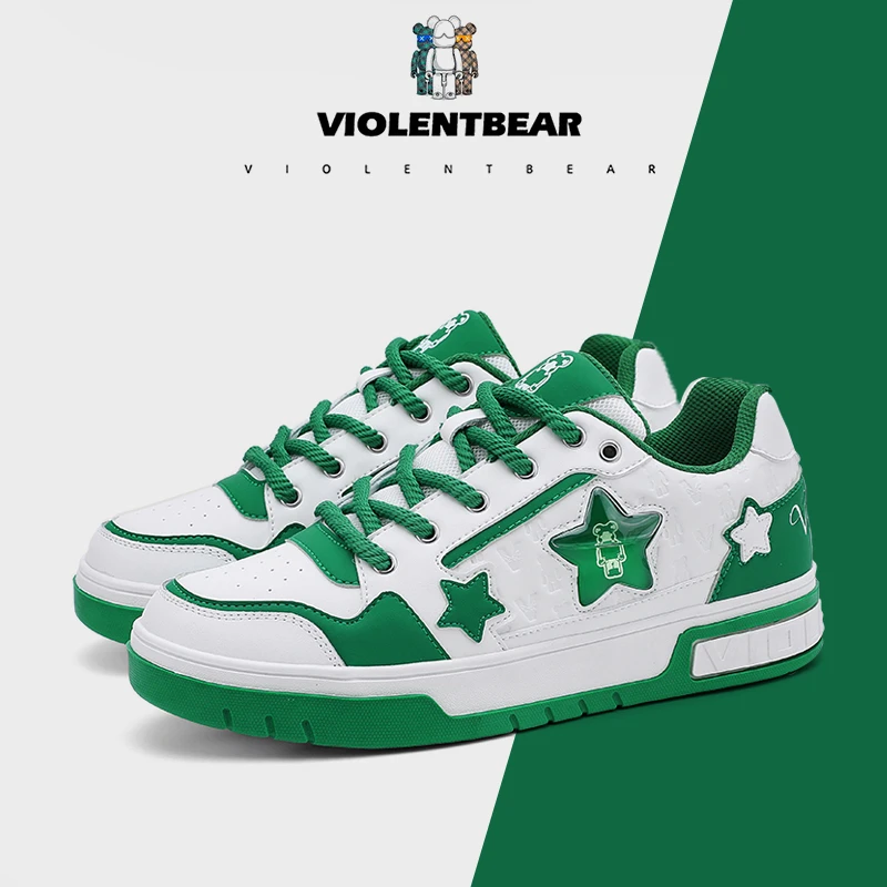 VIOLENTBEAR/暴力熊低帮板鞋情侣新款运动休闲百搭潮流情侣款158