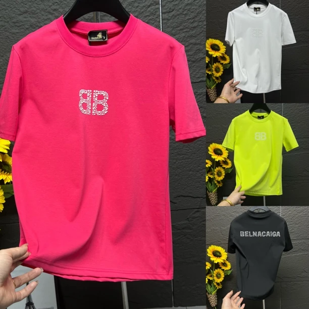 新年款休闲圆领烫钻T恤休闲修身打底衫男装印花四季上衣83299