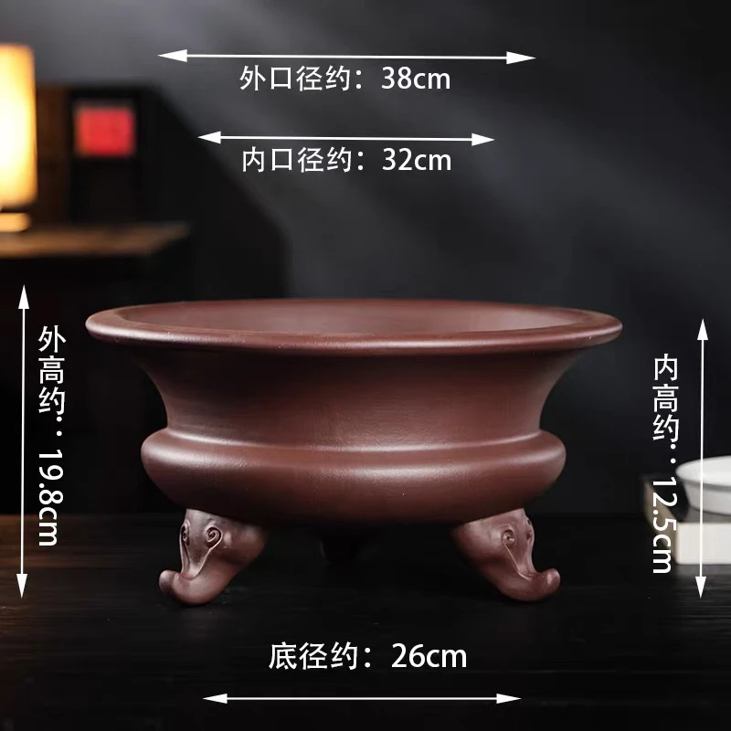 宜兴紫砂花盆盆景文竹金弹子海棠兰花君子兰莲花四方长方腰圆盆器