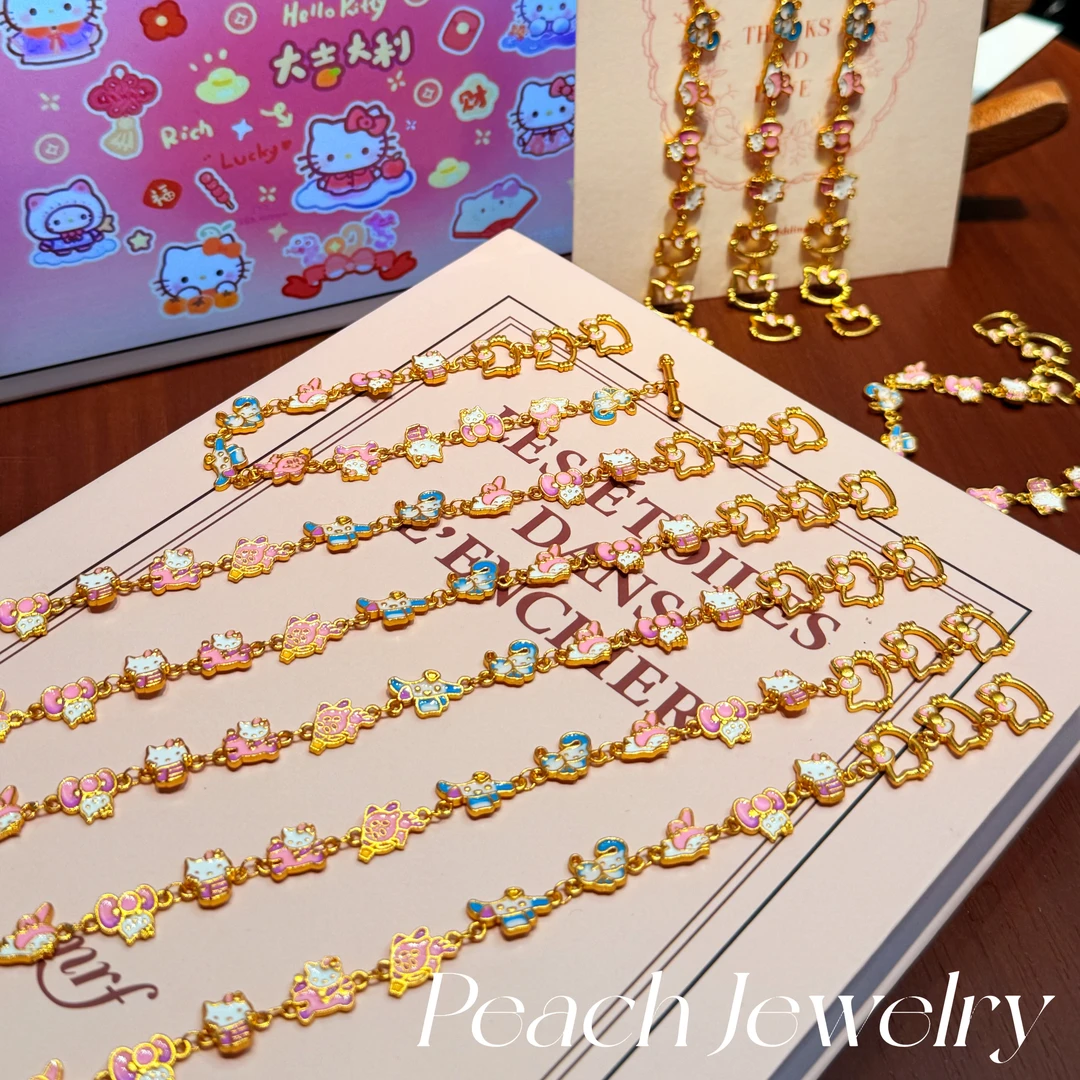 非金属仿水晶手链 合金Kitty家族手链 SS1104 多样性发一颜色微差